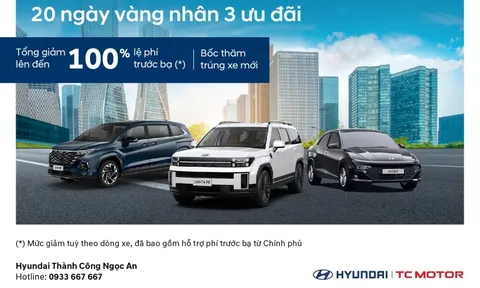 Ưu đãi lên đến 100% lệ phí trước bạ khi sở hữu xe Hyundai trong tháng 11!