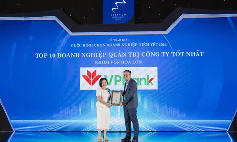 VPBank lọt Top 10 Doanh nghiệp Quản trị công ty tốt nhất năm 2024