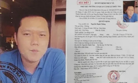 Truy nã đặc biệt đối tượng lừa đảo Nguyễn Mạnh Thắng