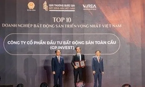 GP.Invest đạt Top 10 Doanh nghiệp triển vọng tại Giải thưởng Quốc gia Bất động sản Việt Nam 2026