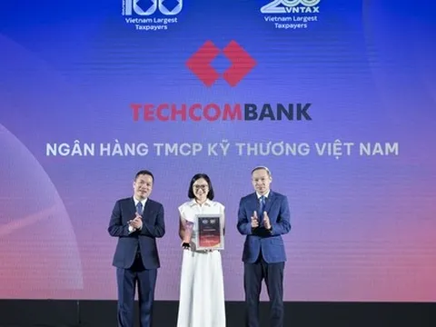 Techcombank là ngân hàng tư nhân nộp ngân sách nhiều nhất Việt Nam ba năm liên tiếp