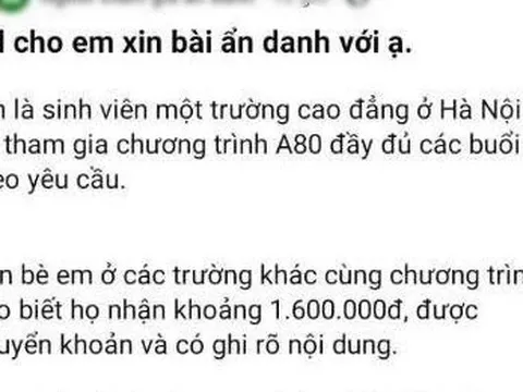 Hiệu trưởng lên tiếng việc sinh viên bức xúc liên quan tiền hỗ trợ A80