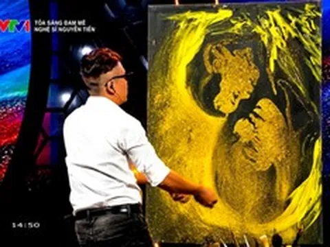 Đưa hội họa lên sân khấu truyền hình – Họa sĩ tranh trình diễn Nguyễn Tiến tạo dấu ấn tại VTV1 với những màn trình diễn giàu cảm xúc