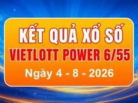 Vietlott 4/8 - Xổ số Power 6/55 - Kết quả xổ số Vietlott hôm nay 4/8/2026