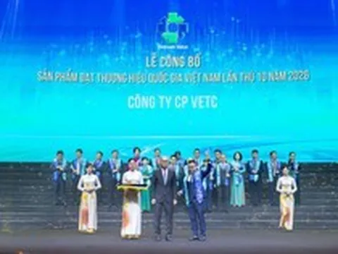 Dịch vụ thu phí không dừng VETC đạt Thương hiệu Quốc gia Việt Nam năm 2026