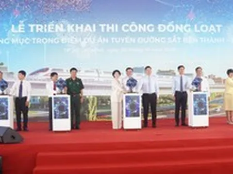 VinSpeed huy động 10.000 nhân sự, 1.300 dầm bê tông, máy đào hầm 13 m trên đại công trường đường sắt 350 km/h TP.HCM - Cần Giờ