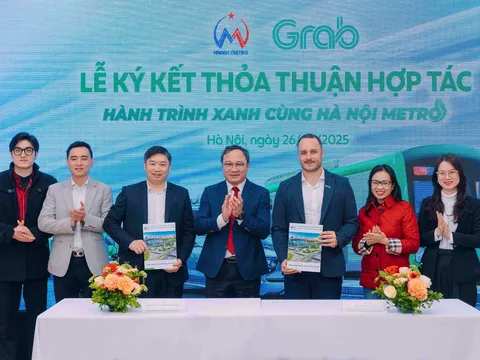 Grab Việt Nam và Metro Hà Nội ký kết thỏa thuận nhằm thúc đẩy sự phát triển của đường sắt đô thị Hà Nội