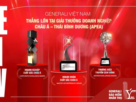 Generali Việt Nam lập “hat-trick” 03 giải thưởng tại Asia Pacific Enterprise Awards 2025