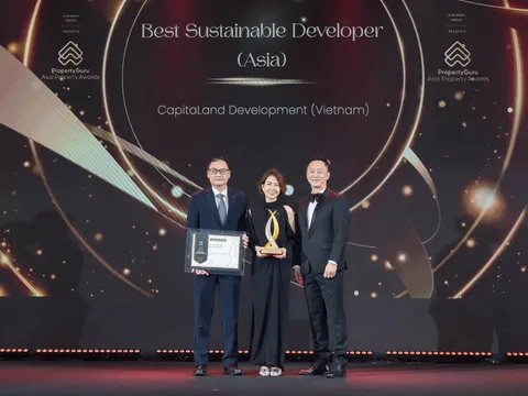 CapitaLand Development ghi dấu 2025 với danh hiệu “Nhà phát triển bất động sản bền vững xuất sắc” cùng loạt chiến thắng danh giá tại Giải thưởng Bất động sản Châu Á PropertyGuru