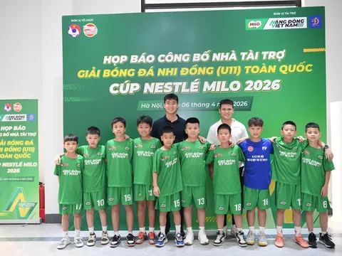 Nestlé Milo tiếp tục đồng hành cùng Giải bóng đá nhi đồng toàn quốc 2026: Truyền cảm hứng Năng động – Ươm mầm tài năng - Bứt phá tương lai